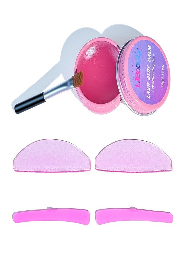 لي بيوتي مجموعة ليبيوتي الاقتصادية المكونة من 3 قطع، تتضمن بلسم لاصق لرفع الرموش ومجموعة واقيات الرموش الكورية المسطحة مع شريط لرفع الرموش، للاستخدام في الصالونات والاستخدام المنزلي، وسادات ناعمة فائقة الرقة (1 مم)، بلسم لاصق قوي، شريط تثبيت محكم. - Image 1